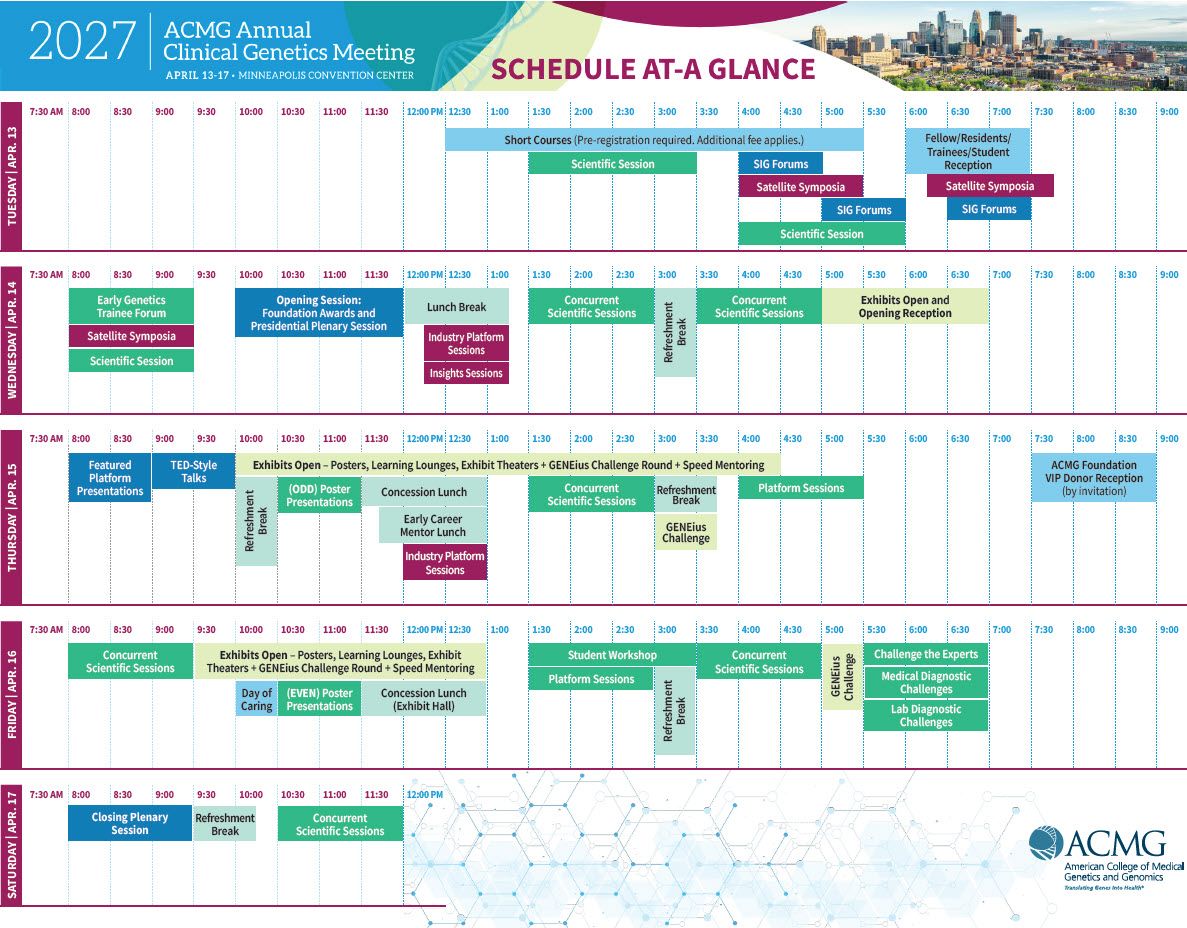 Schedule At a Glance
